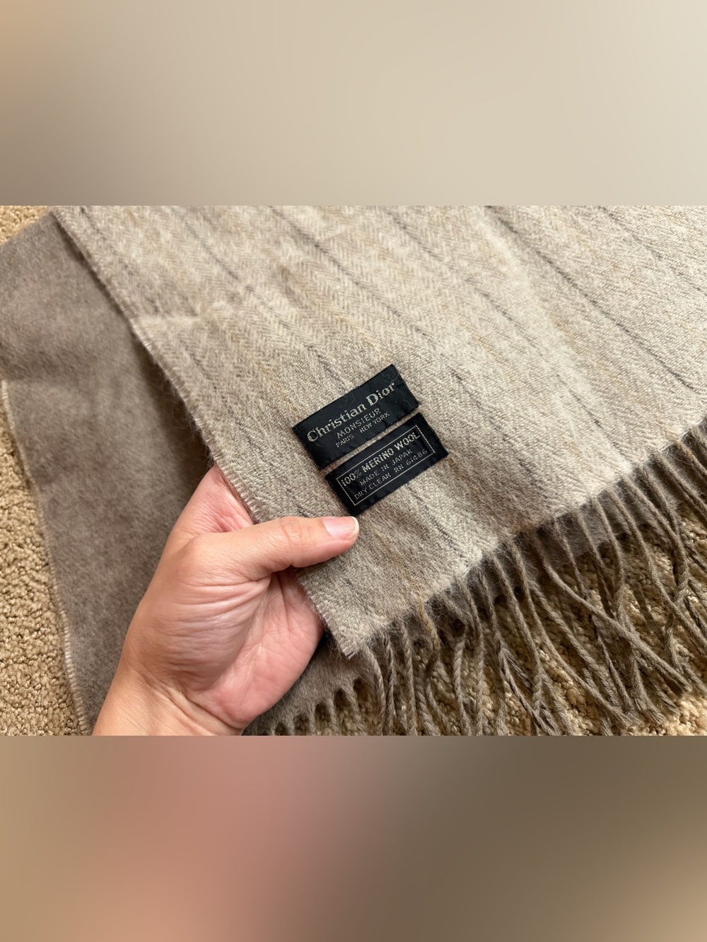 Dior 100% Merino Wool Scarf - Picture 2 of 5
